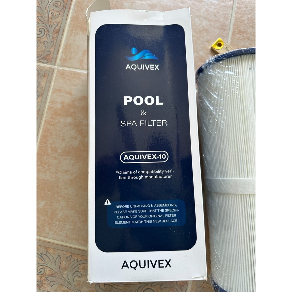 Aquivex-10 Pool & Spa Filter Cartridge  Height ‎ 13. 5/16" x 4. 15/16" Diame-New